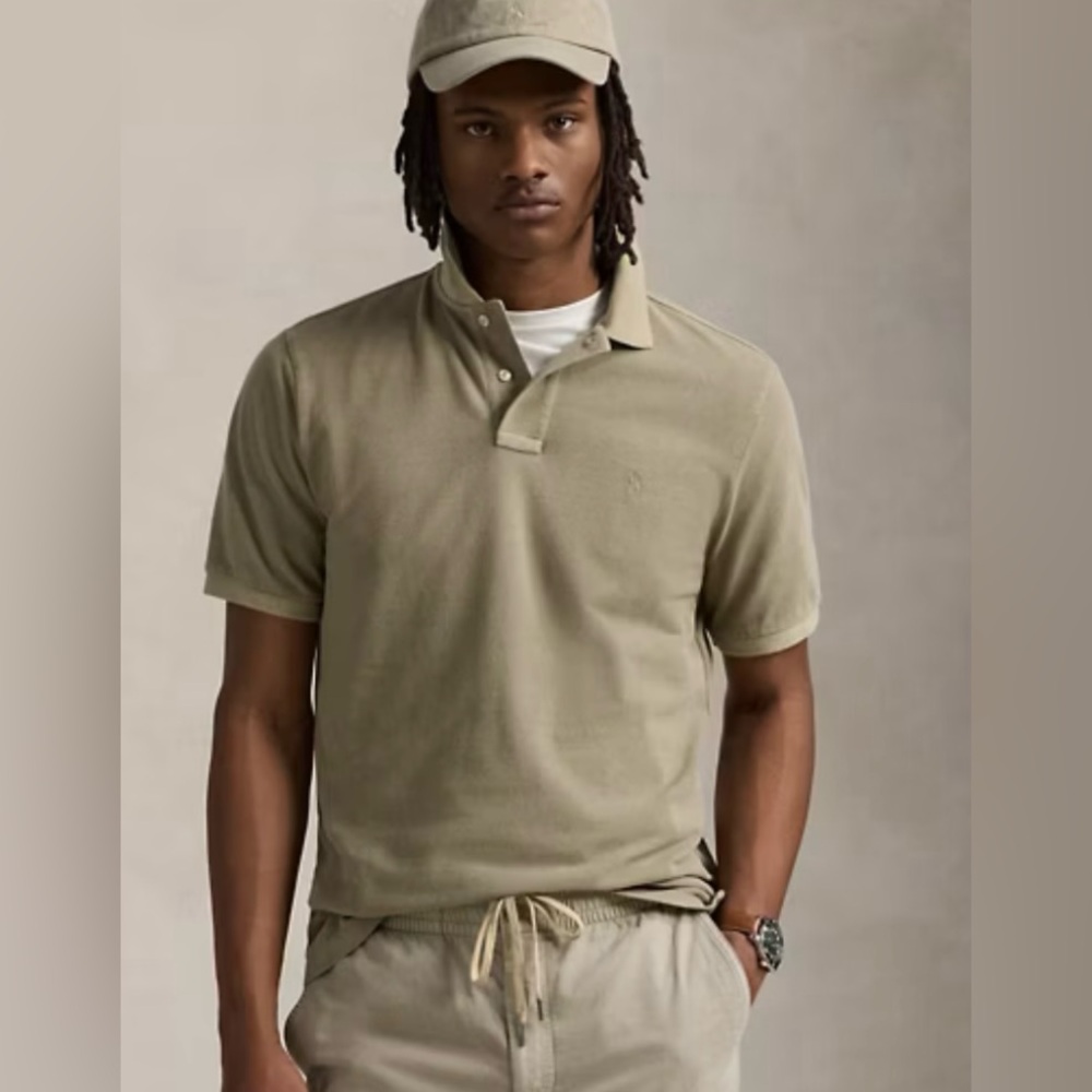 Ralph Lauren Men's Classic Fit Mineral-Dyed Mesh Polo Shirt